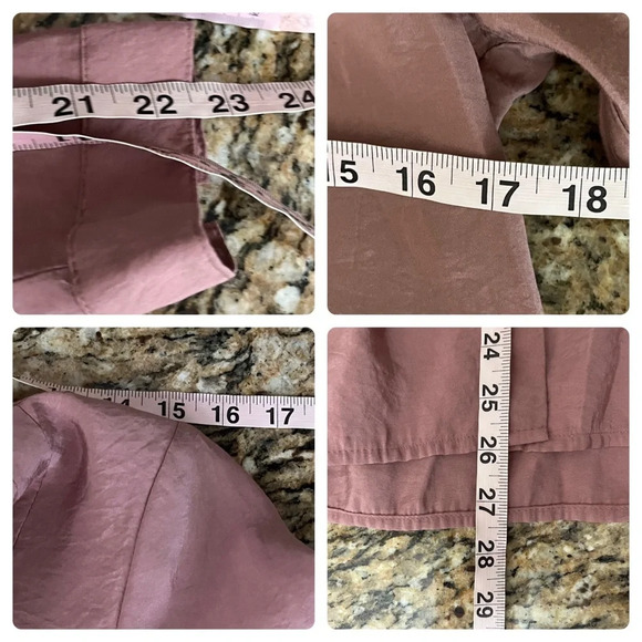 J. Jill Pink Modal Pleated Button Front Blouse XS Lagenlook Boho Peasant Forest - Picture 6 of 10